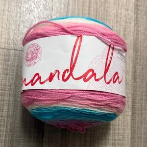 Lion Brand Mandala Yarn in Pink and Blue